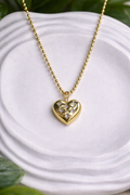 Golden Love Locket Necklace