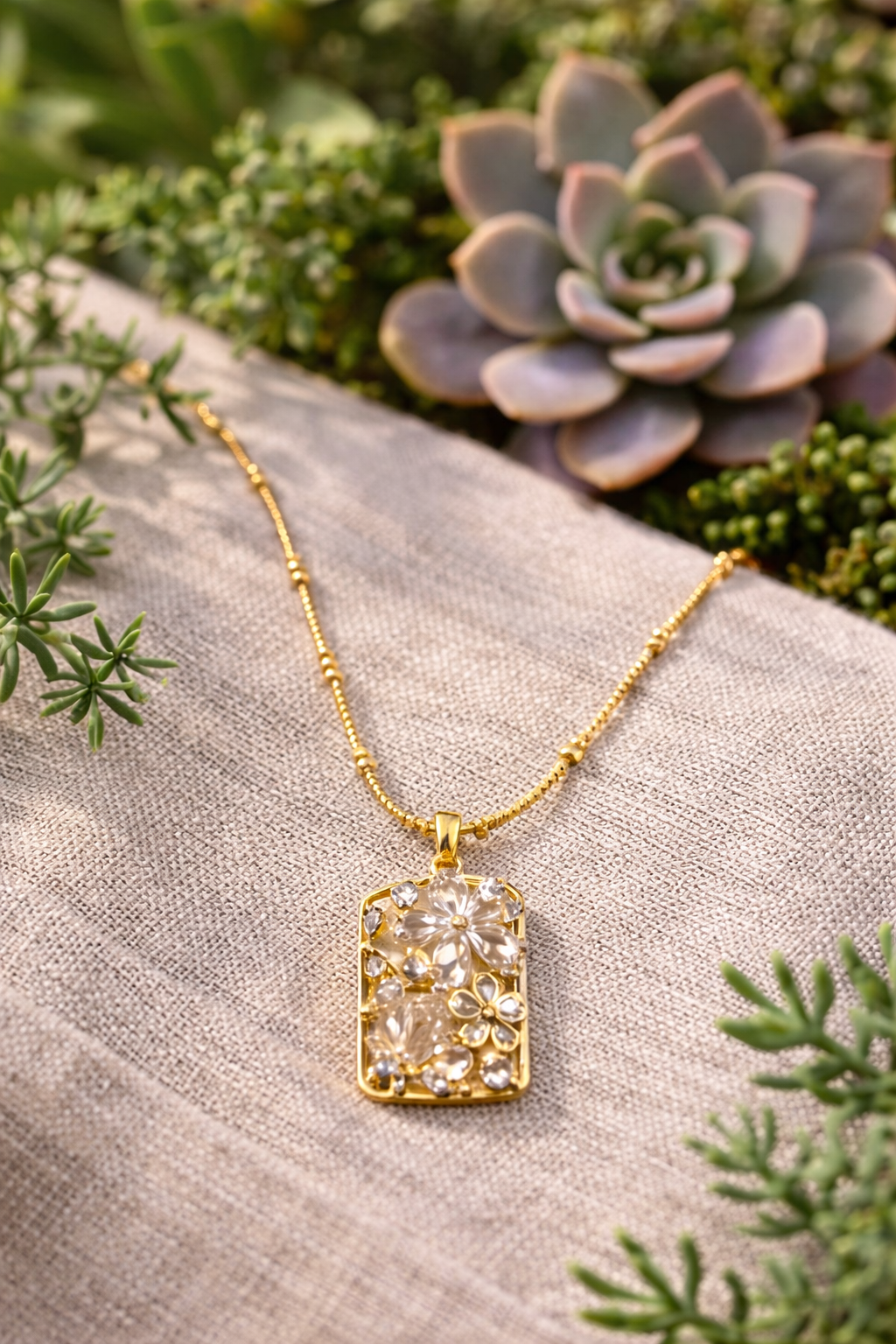 Celestia Regal Bloom Pendant Necklace