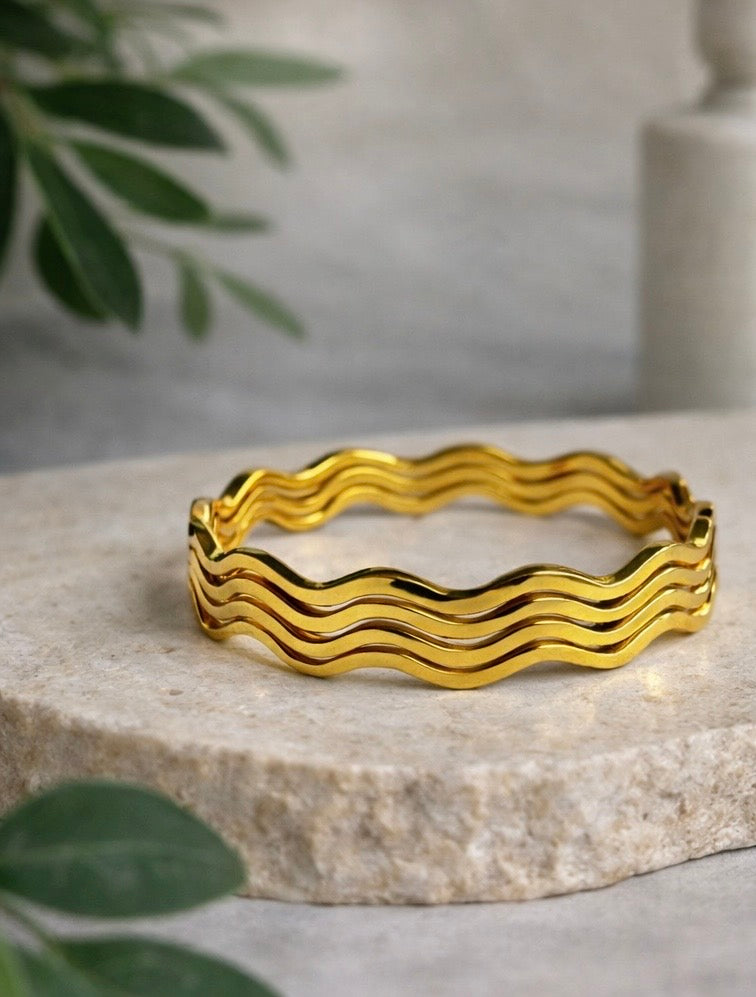 Celeste Ripple Bangle - Set of 3
