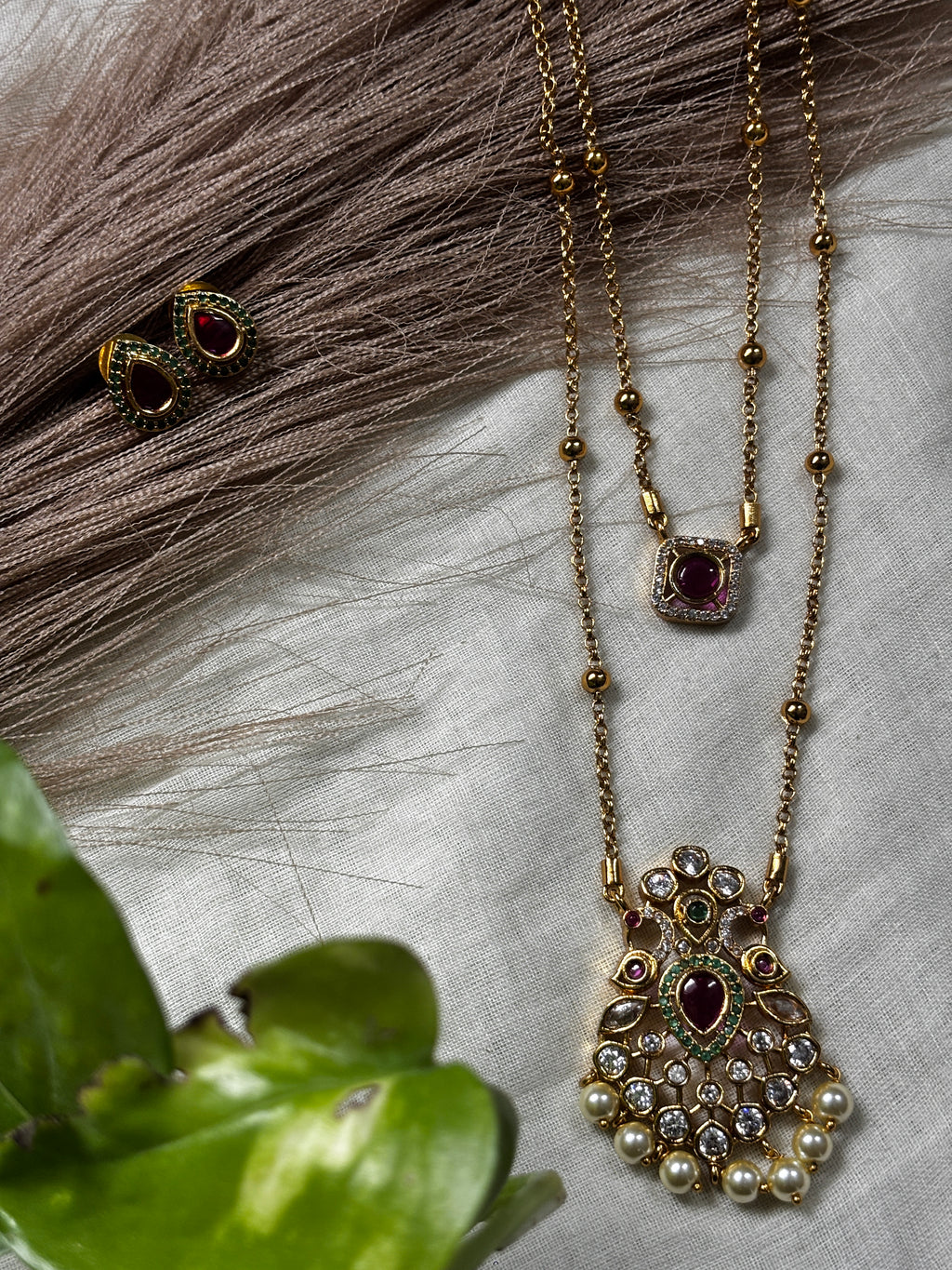 Ruby Royale Pendant Set