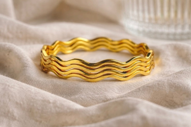 Celeste Ripple Bangle - Set of 3