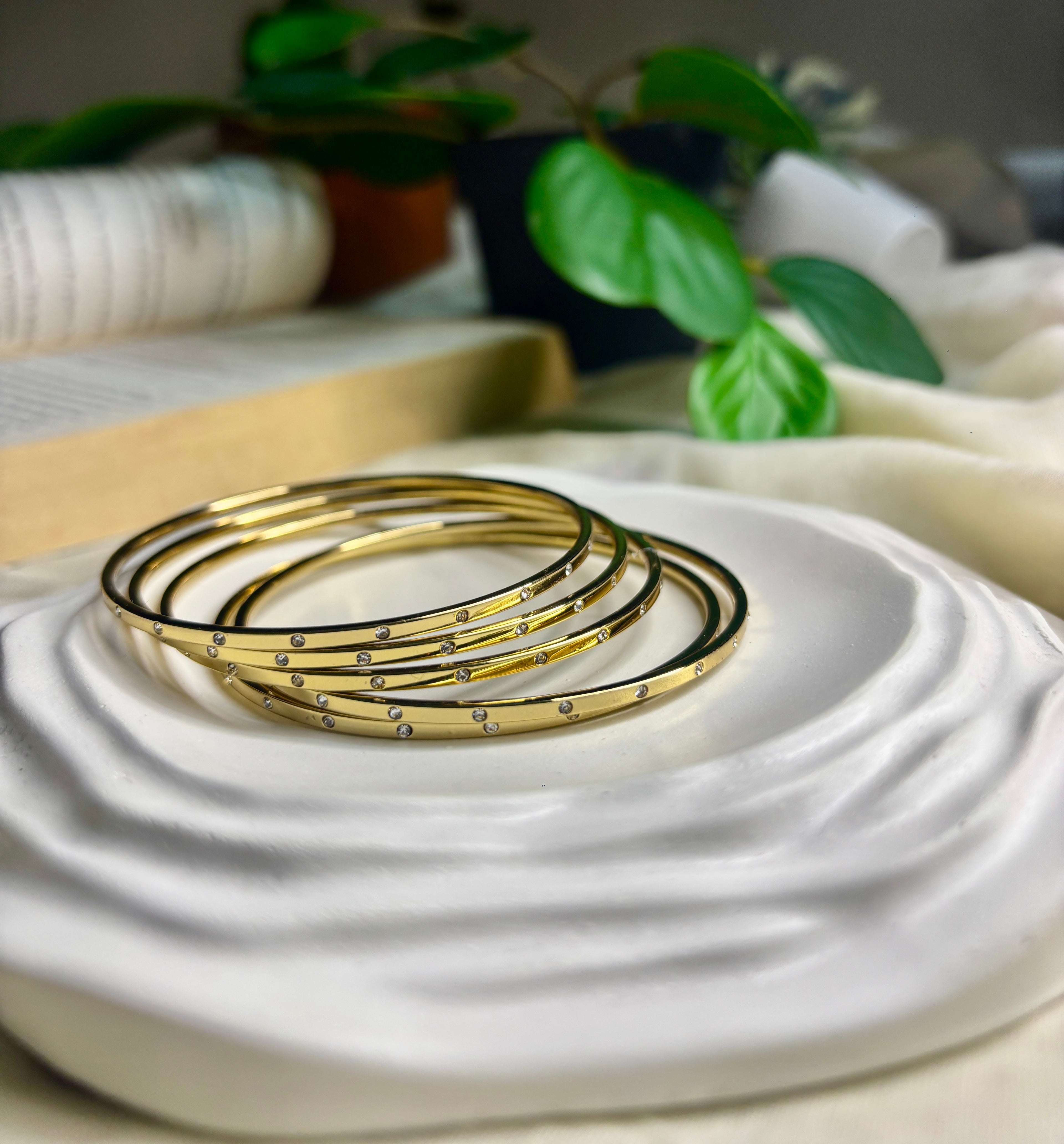 Celeste Dots Bangles - Set of 3