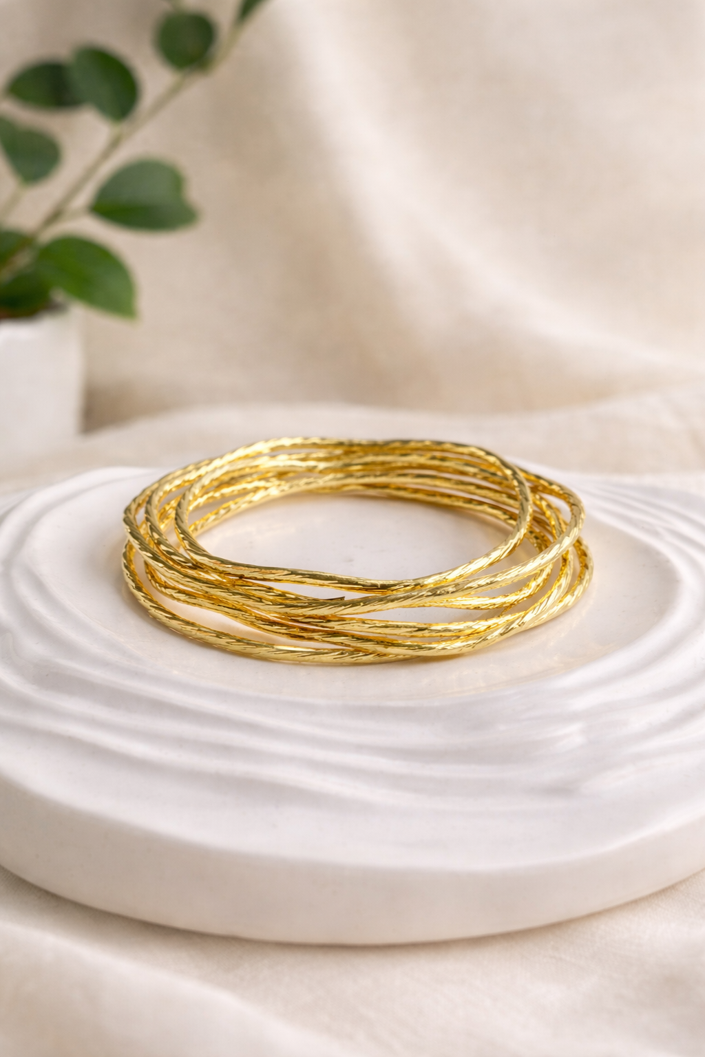 Luxe Twist Bangles - Set of 4