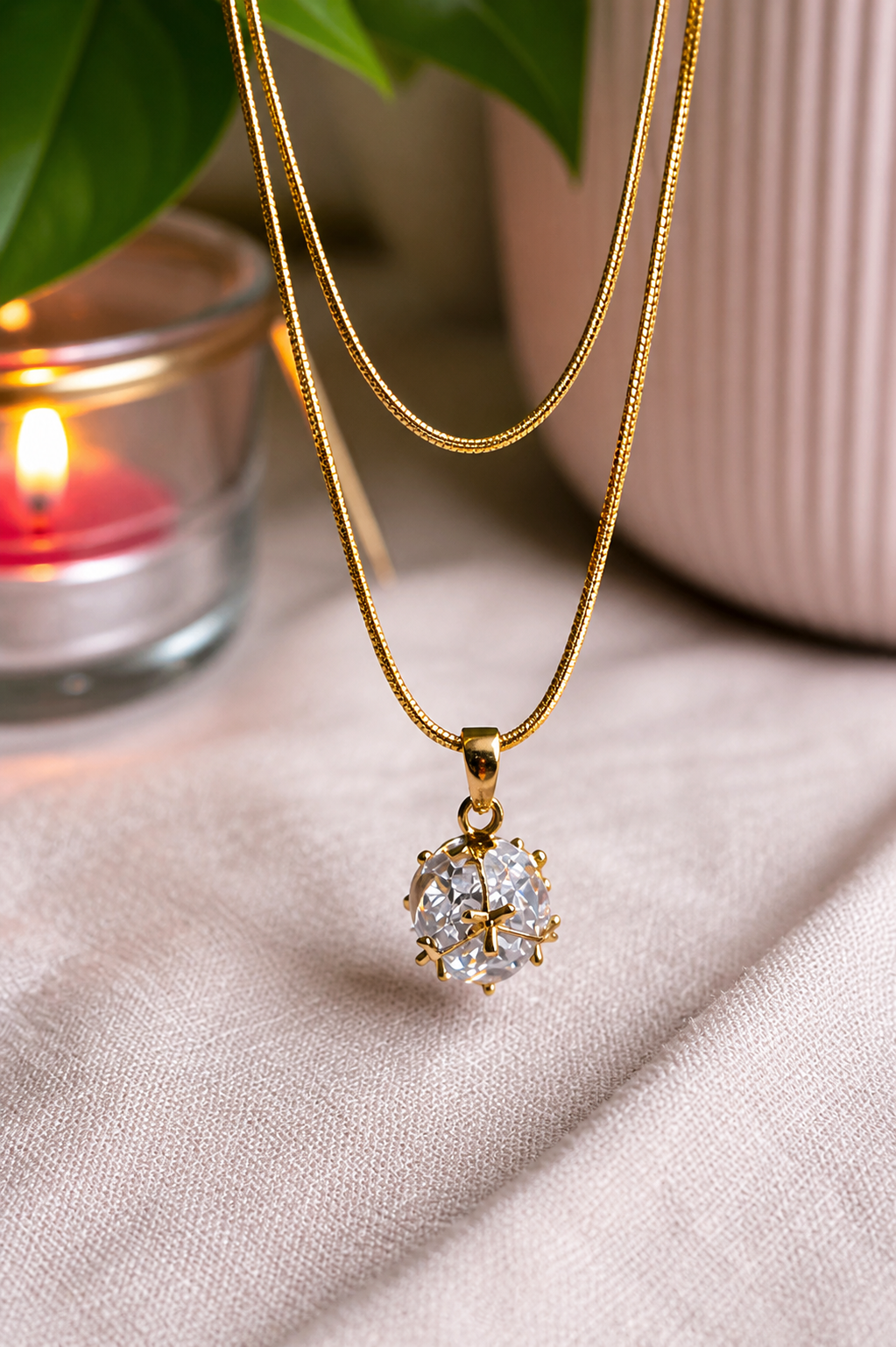 Celestia Crystal Cluster Layered Necklace