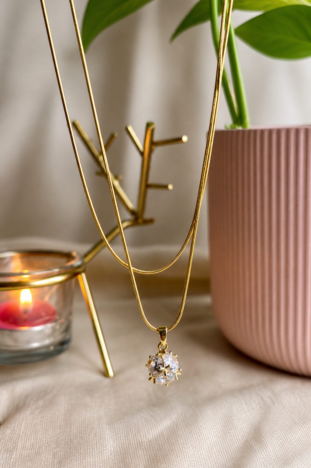 Celestia Crystal Cluster Layered Necklace