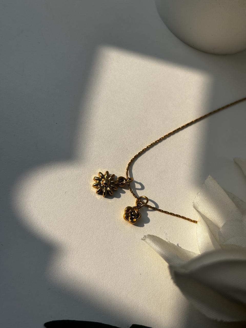 Sun & Rose Necklace